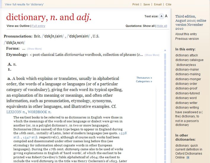 Dictionary Entry References zeon